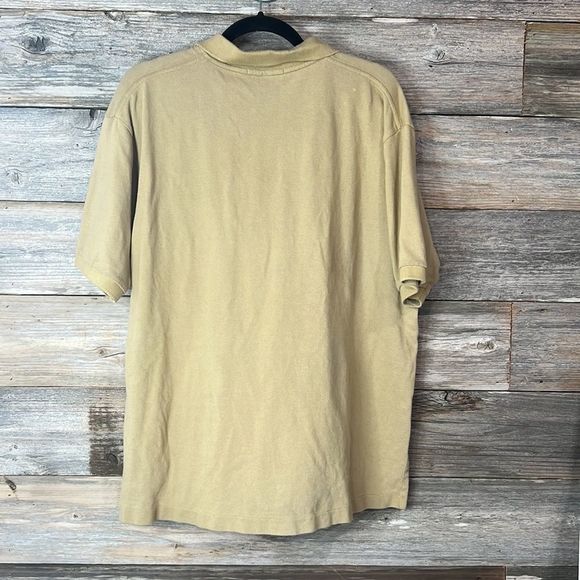 Polo by Ralph Lauren Tan Knit Polo with Teal Logo XL 💗 - Picture 2 of 3